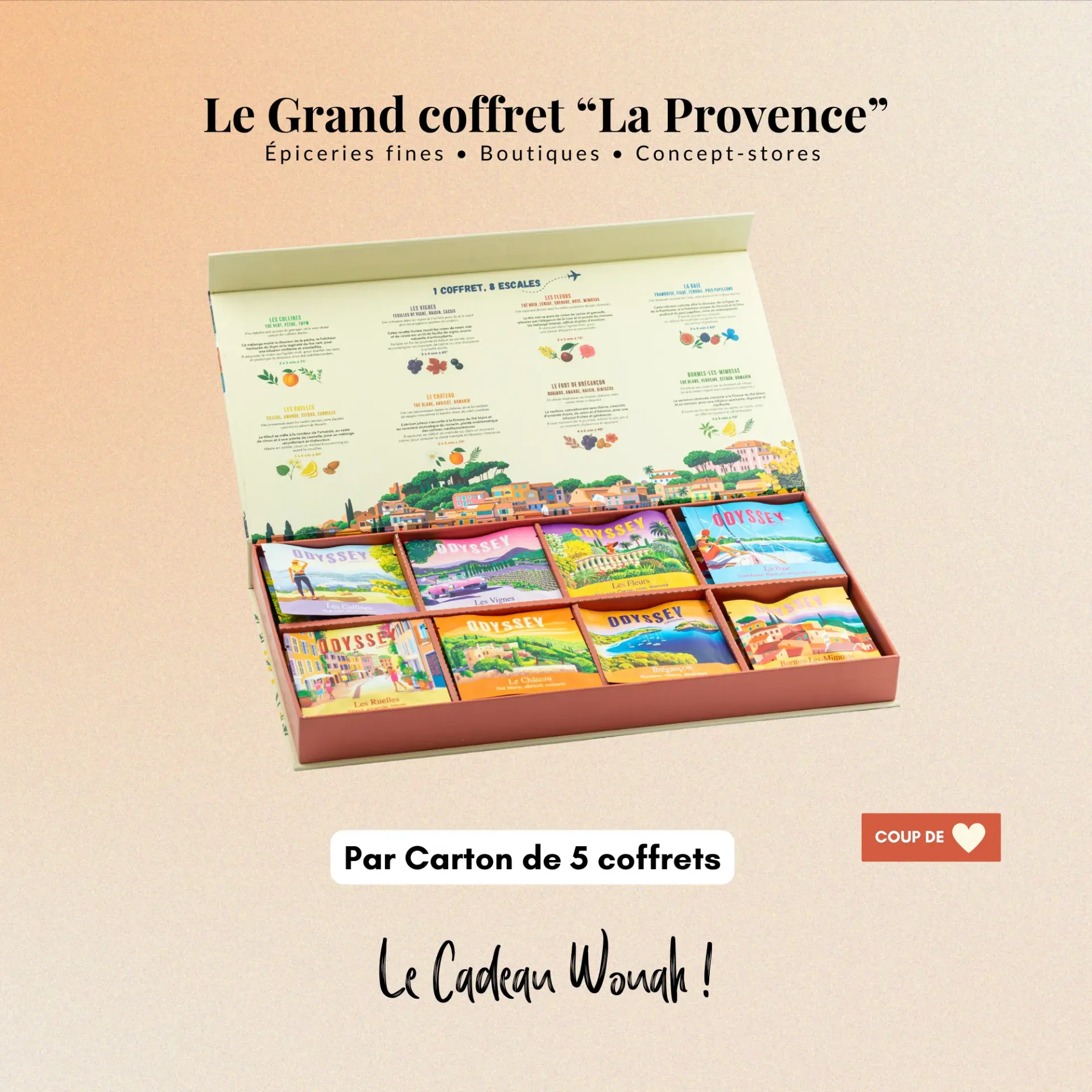 Grand Coffret Provence 24 sachets · 8 destinations — 24 Sachets (Carton de 5)